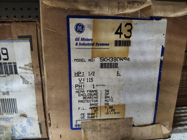 GE 1/2 HP Motor 5KH39QN94 / 43